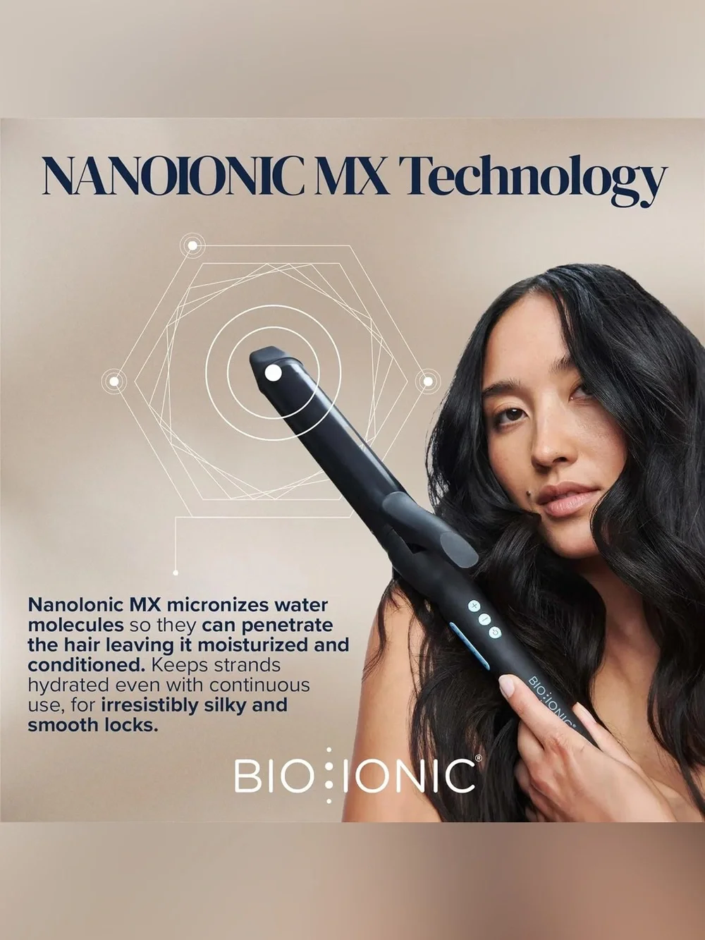 Bio Iconic Long Barrel 1” Next Gen Curling Iron - Sky Dream